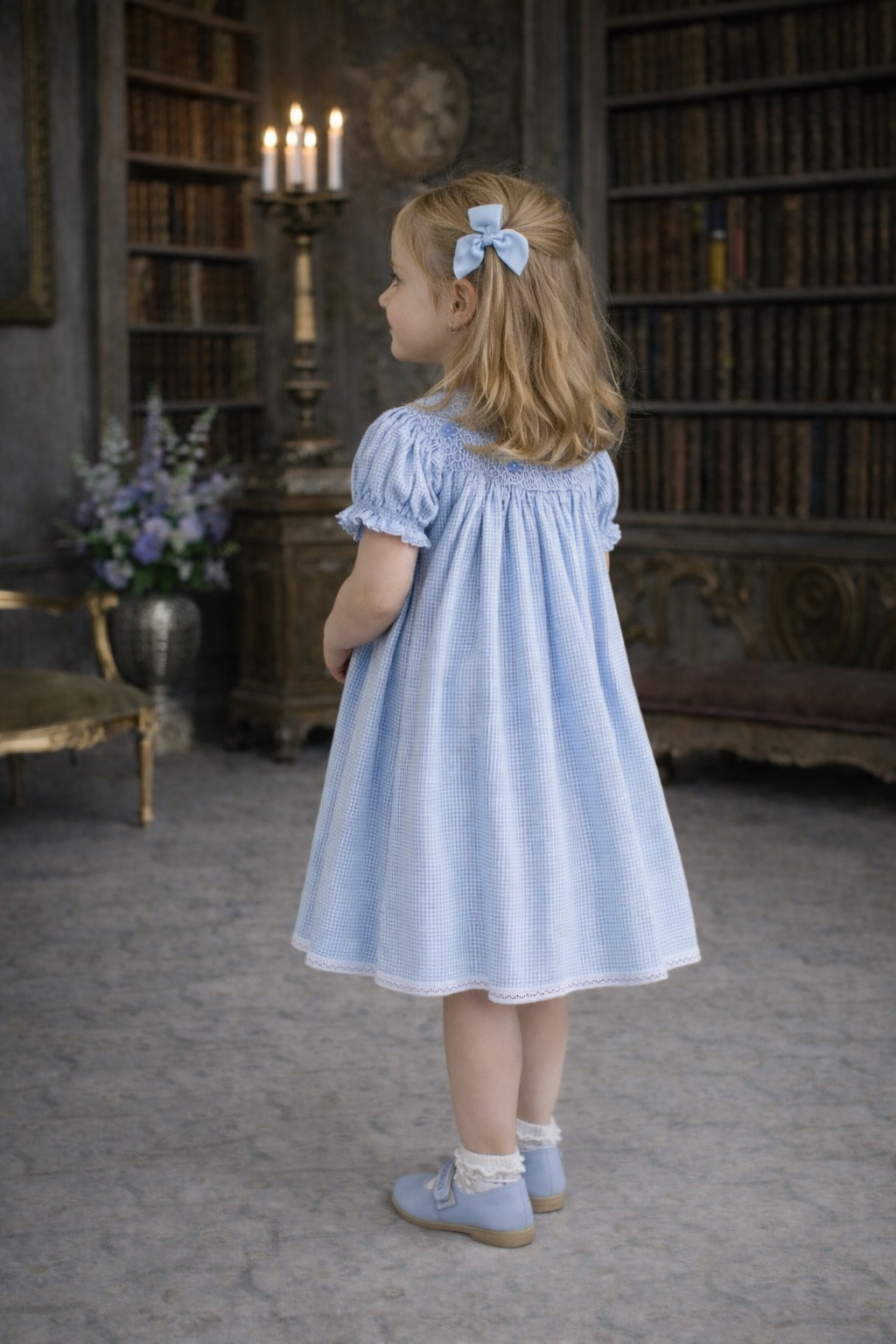 Coney Hand Smocked Bishop Baby/Girl Dress