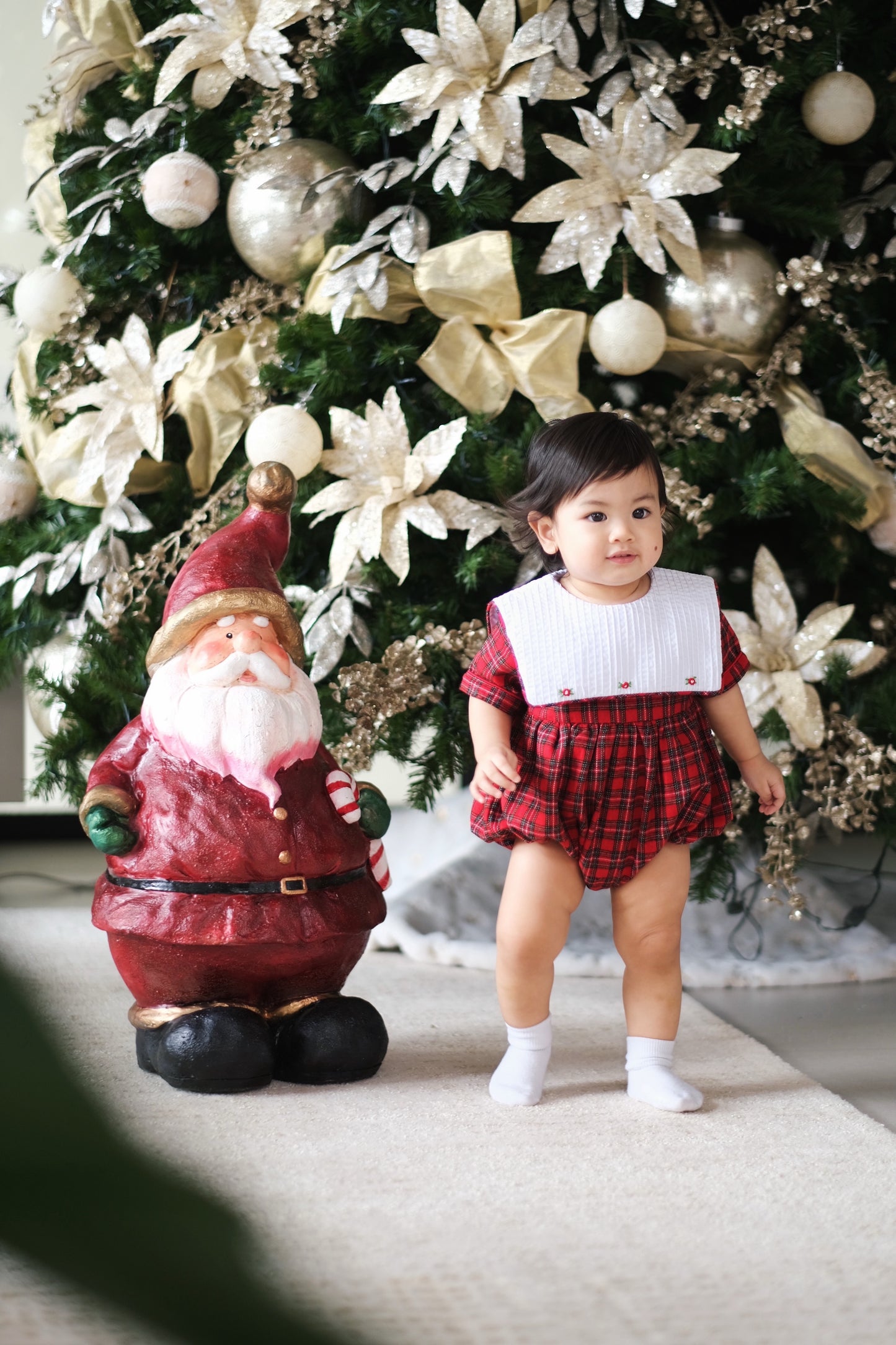 Theodore Baby Boy/Girl Classic Tartan Christmas Romper