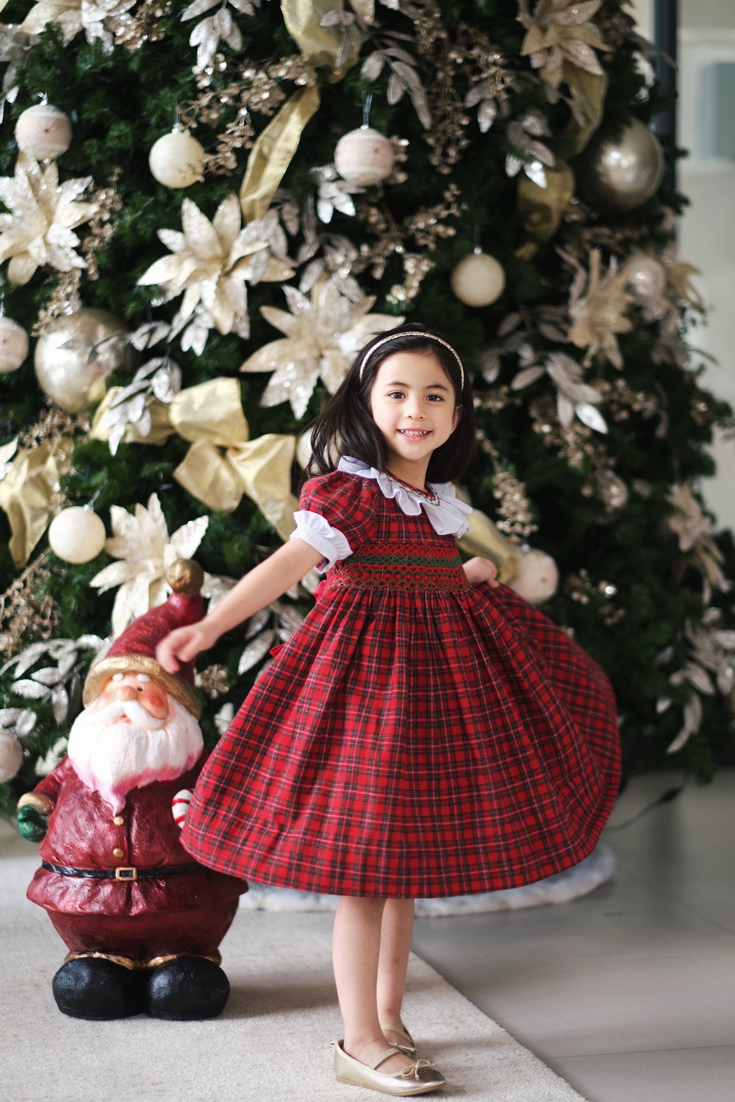 Dorothea Hand Smocked Christmas Dress