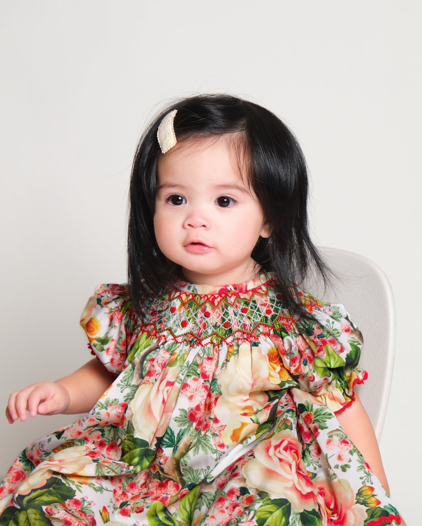 Feliz Hand Smocked Floral Dress