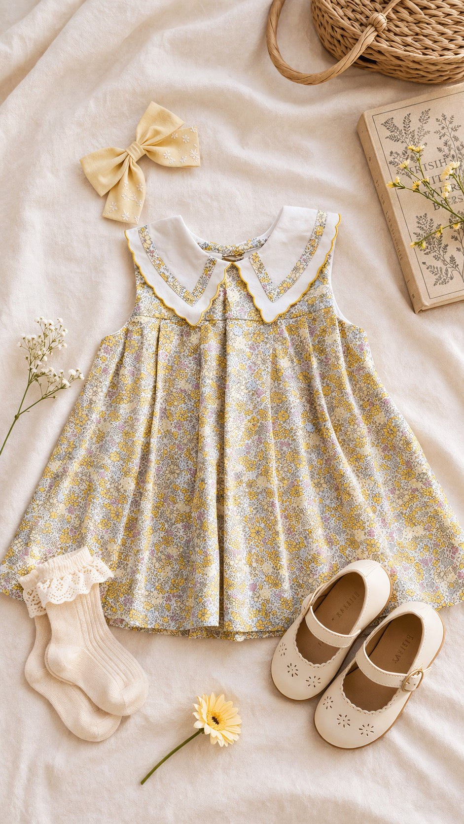 Soleil Scallop Collar Baby/Girl Dress