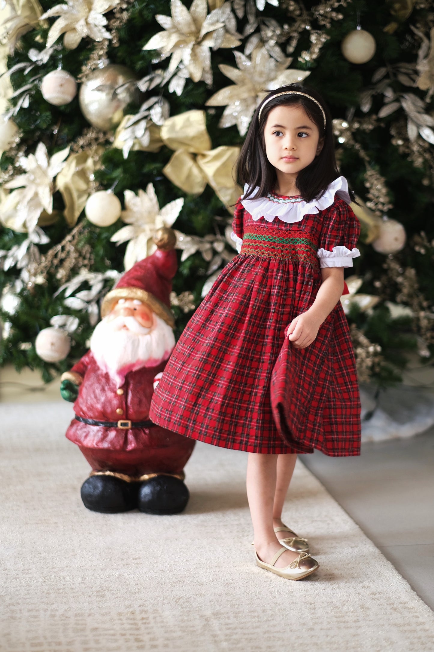 Dorothea Hand Smocked Christmas Dress