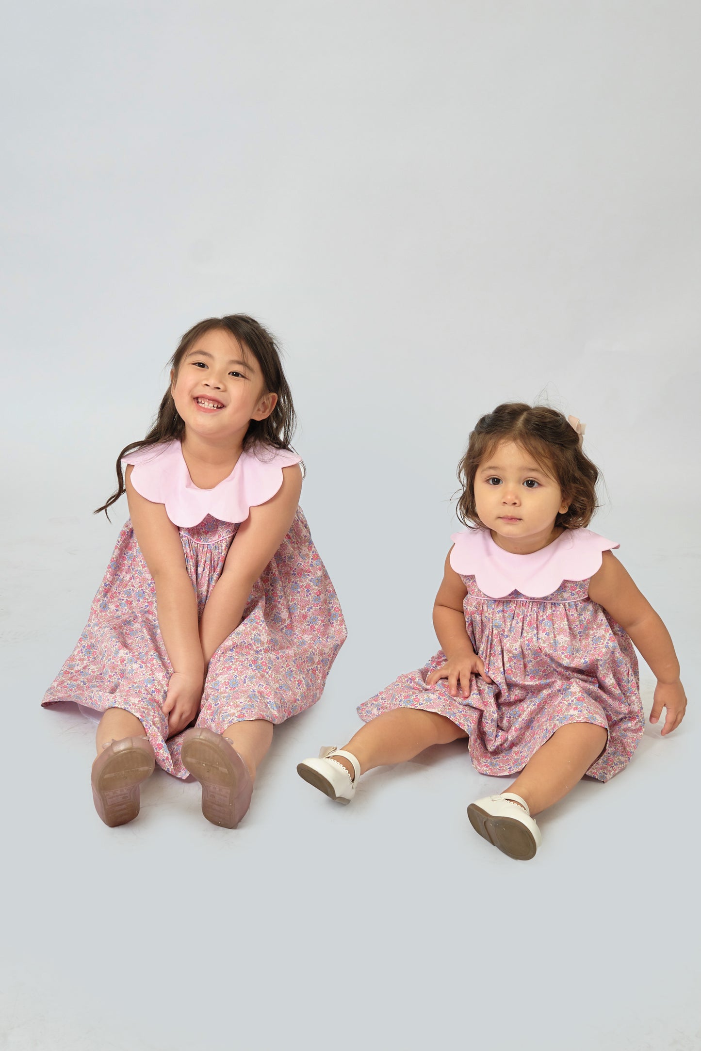 Gianna Scallop Collared Floral Dress