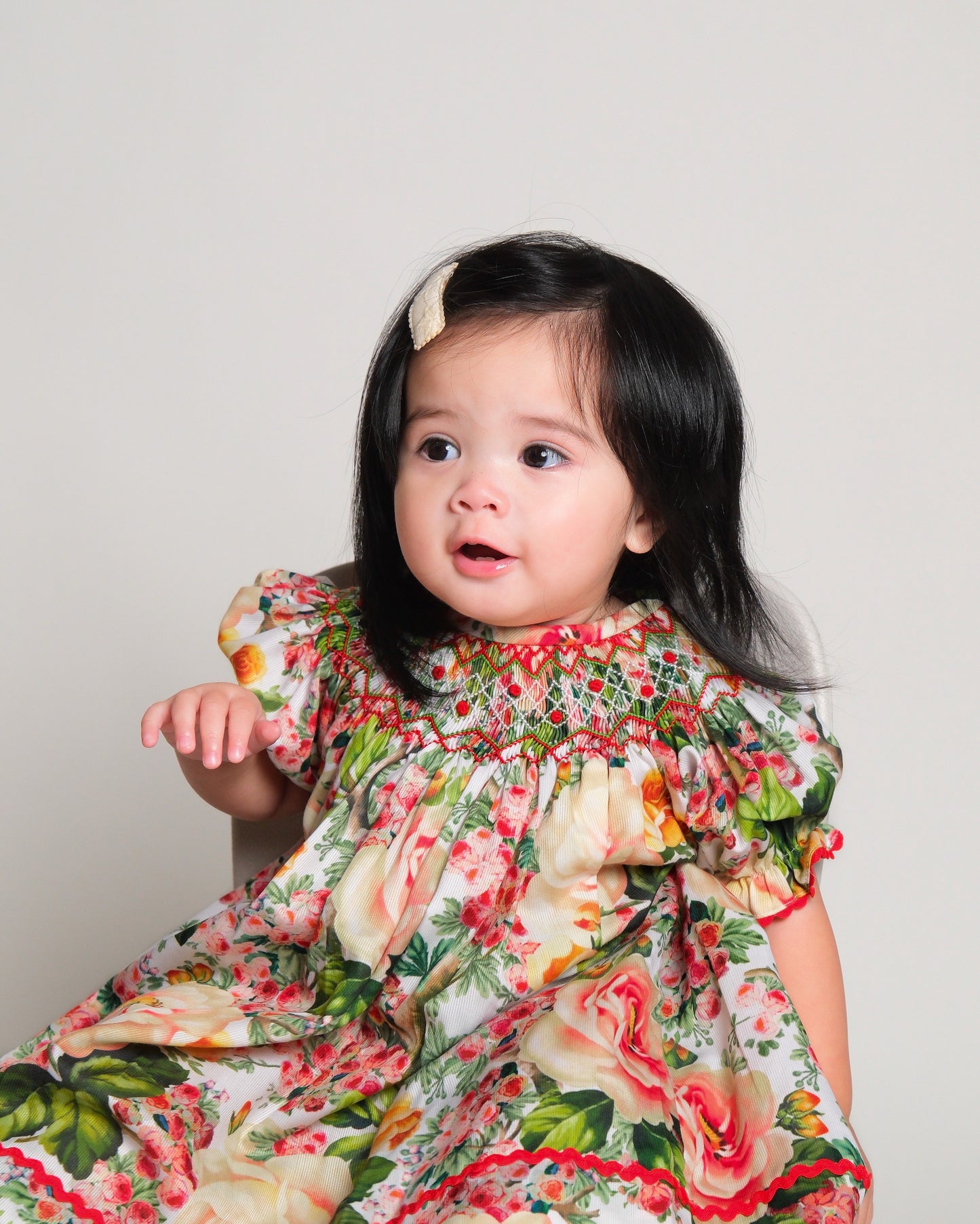 Feliz Hand Smocked Floral Dress