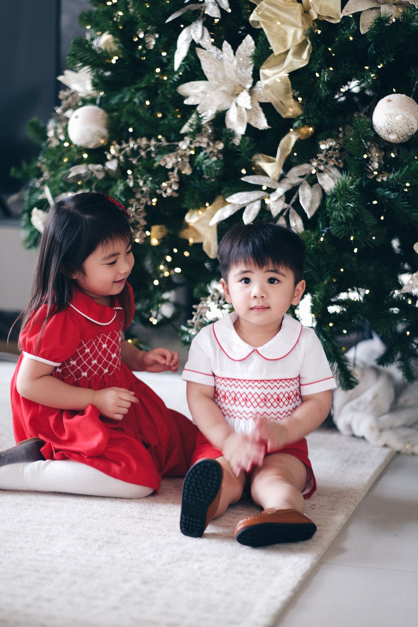 Caleb Hand Smocked Two-Piece Boy Set
