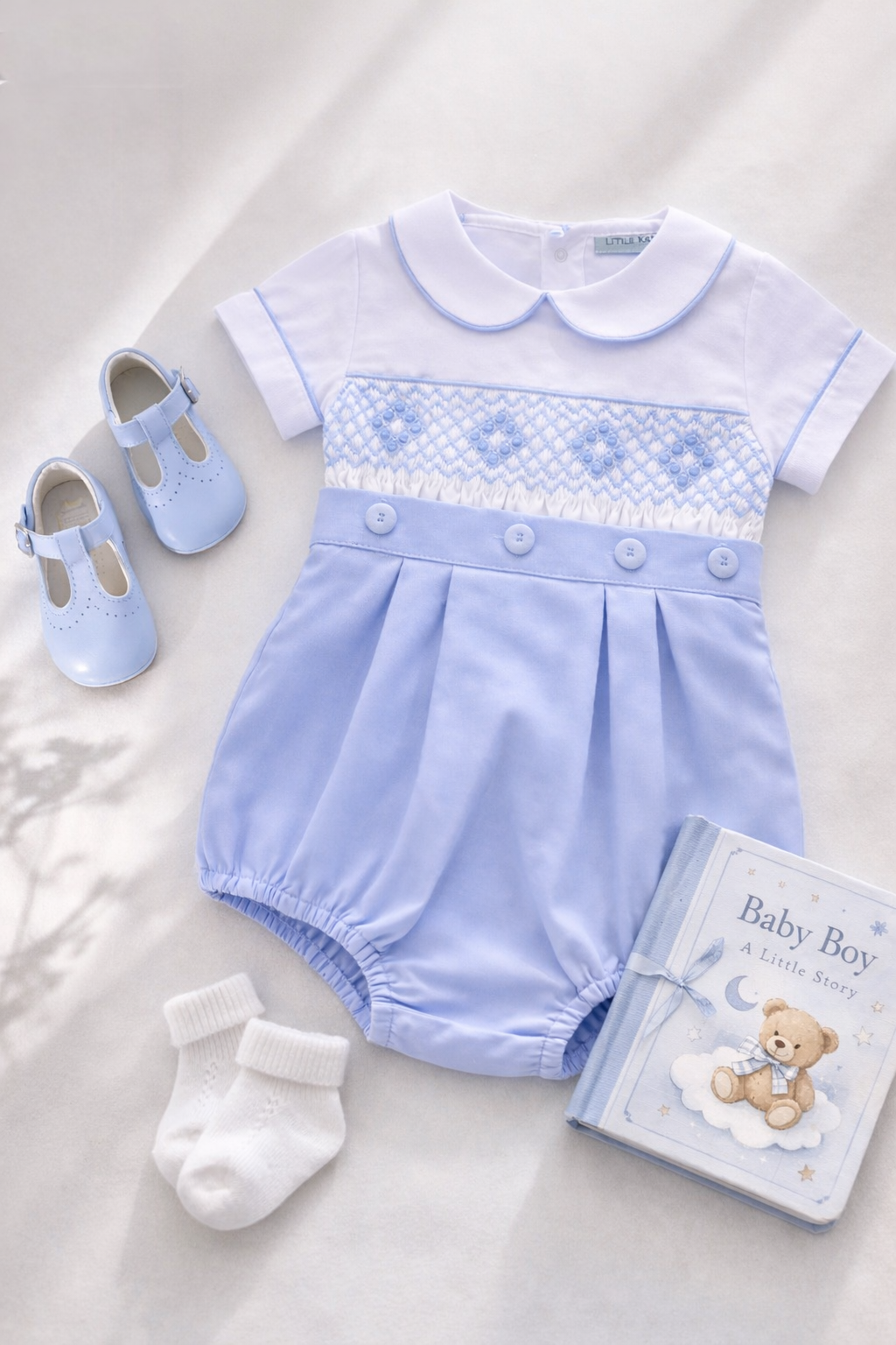Hudson Hand Smocked Baby/Boy Set
