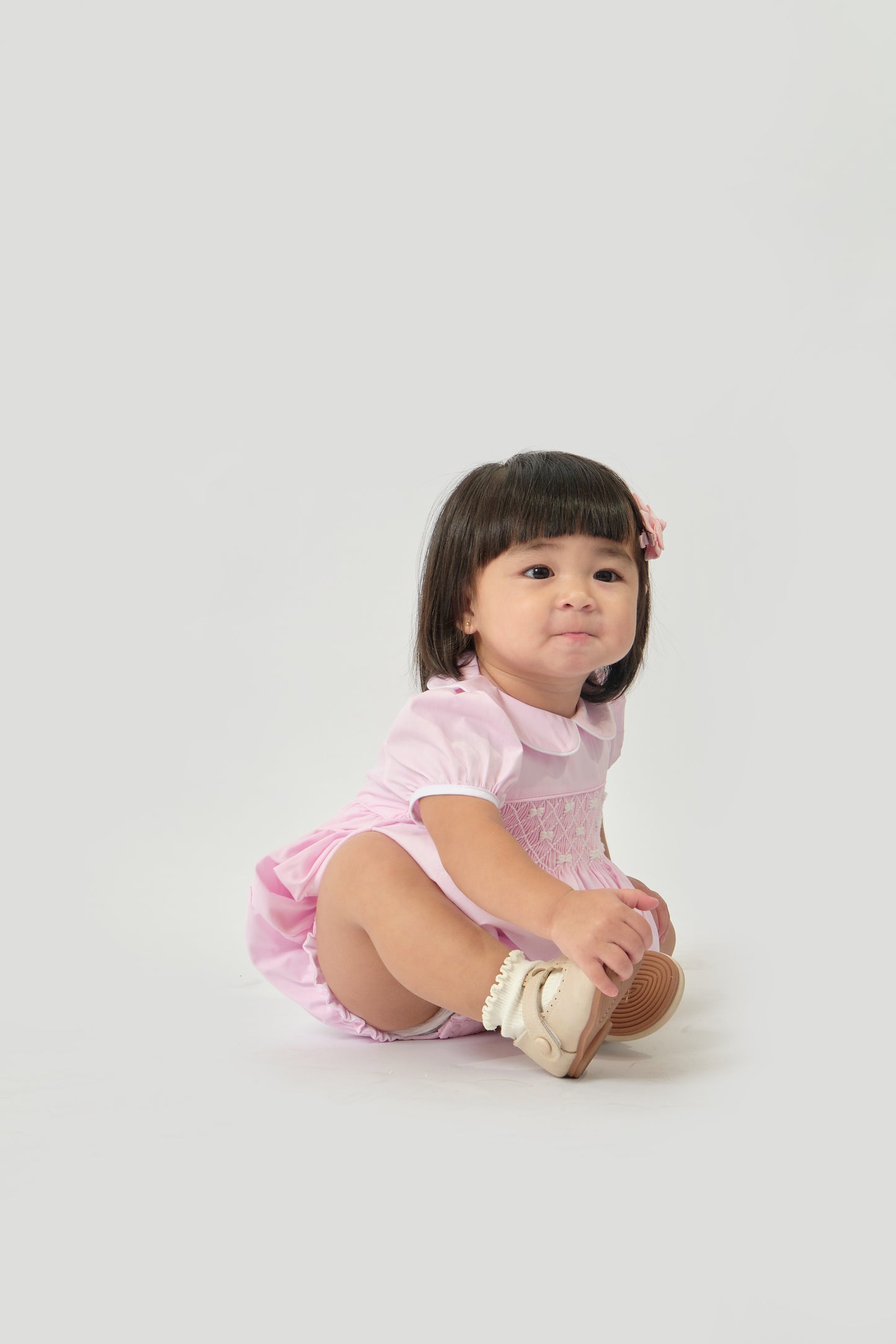 Carlotta Hand Smocked Romper