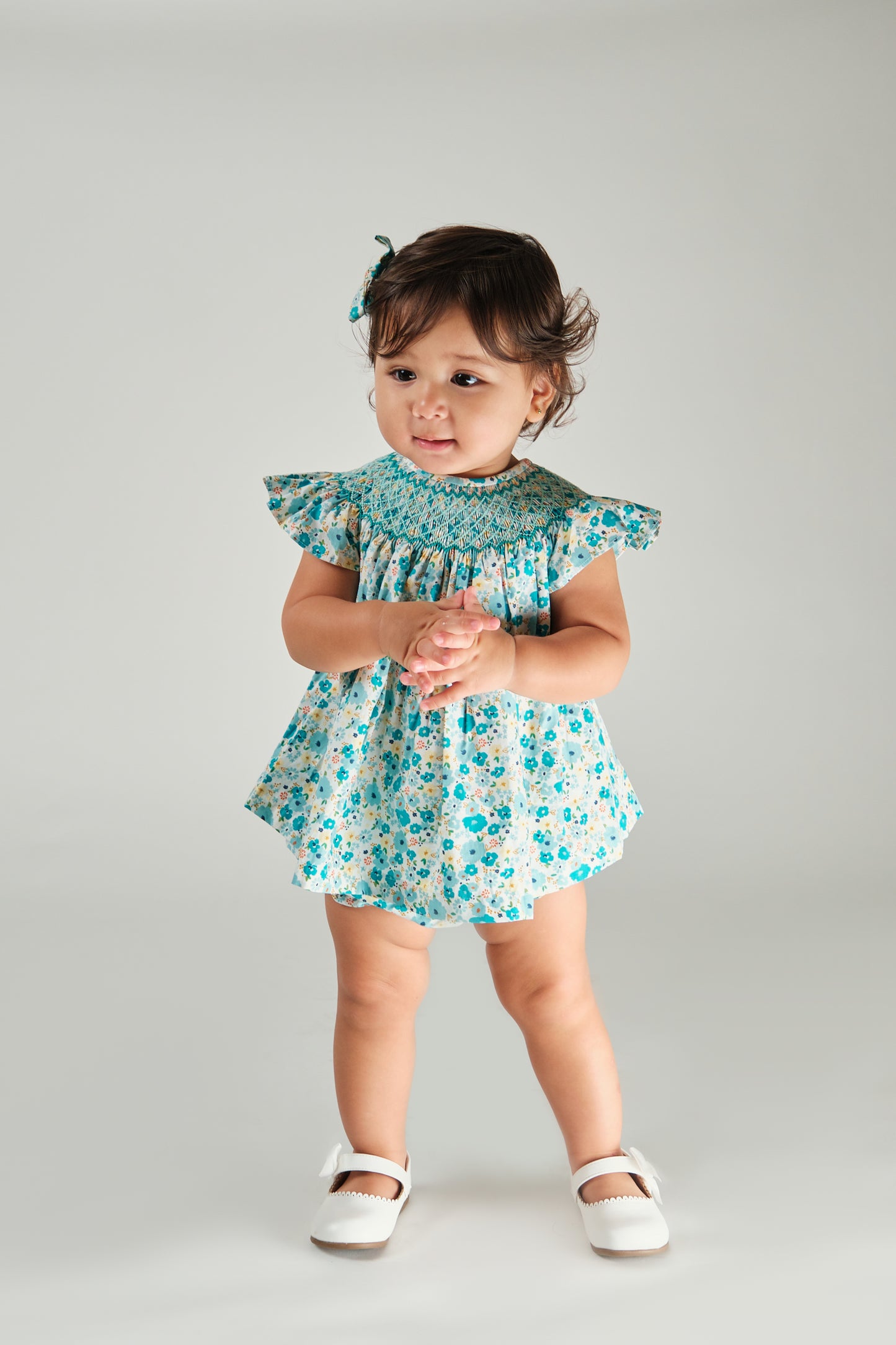 Aurora Hand Smocked Baby Girl Two-Piece Set