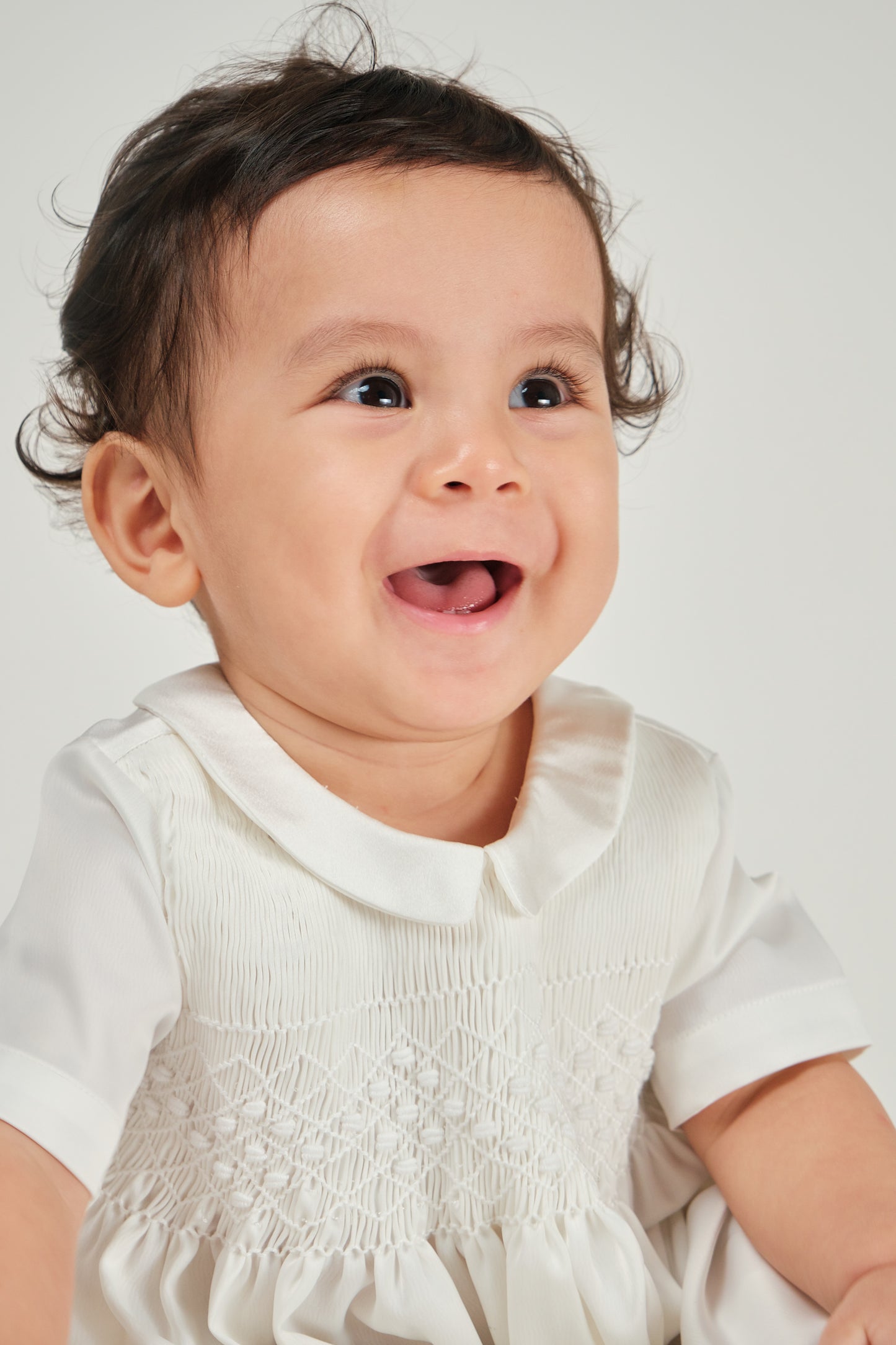 Sandro Christening/Baptism Hand Smocked Baby Boy Romper