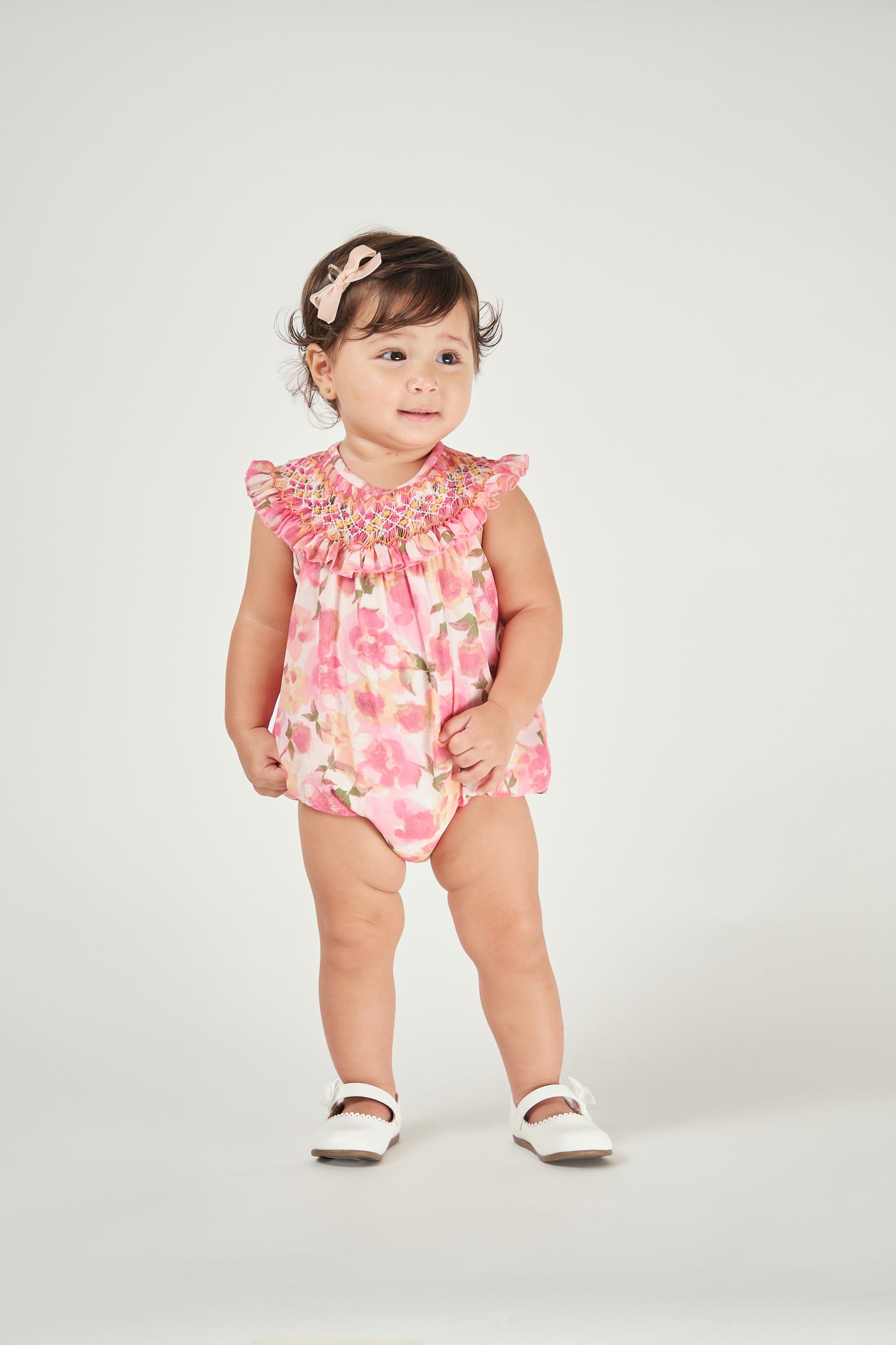 Astrid Hand Smocked Baby Girl Romper