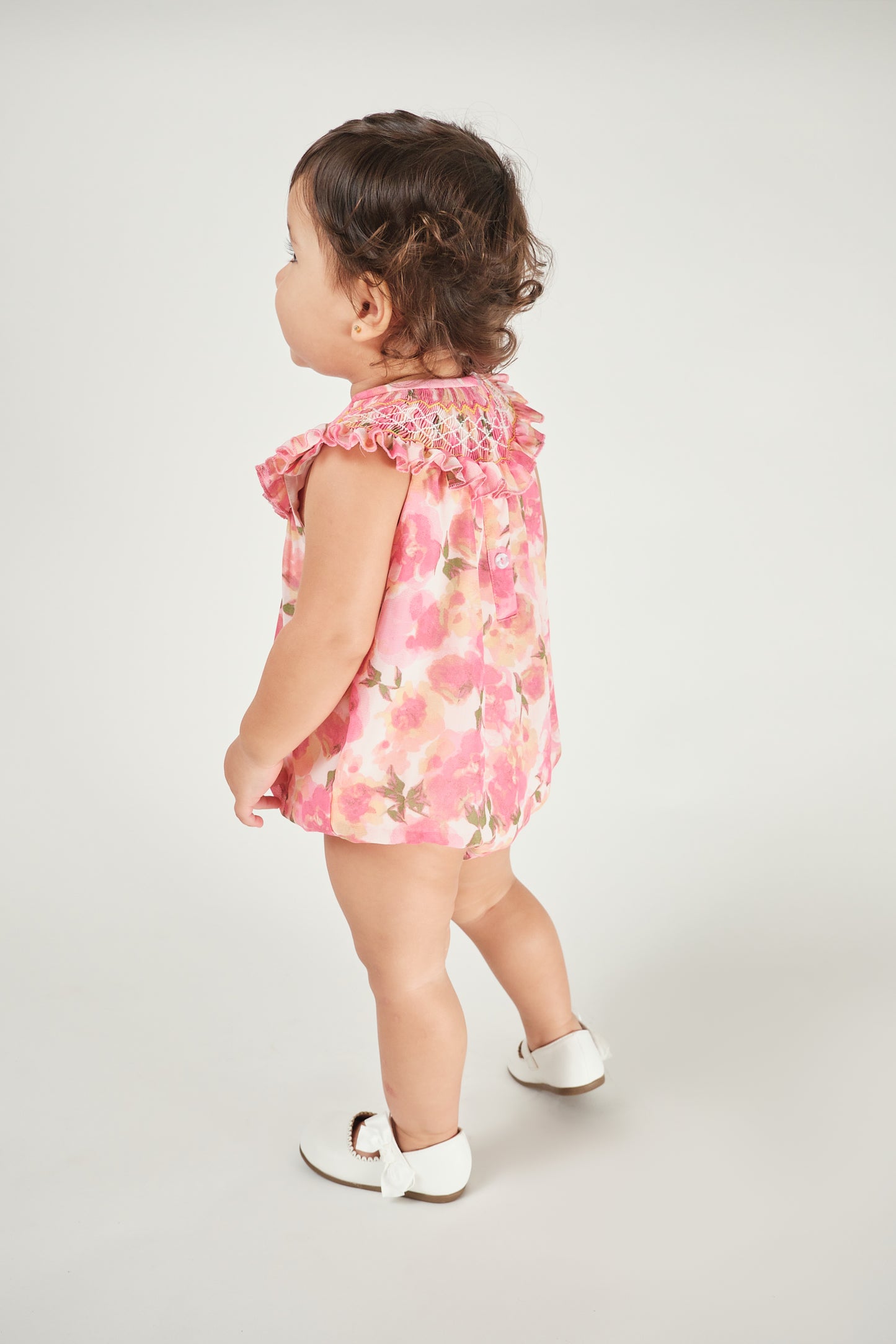 Astrid Hand Smocked Baby Girl Romper