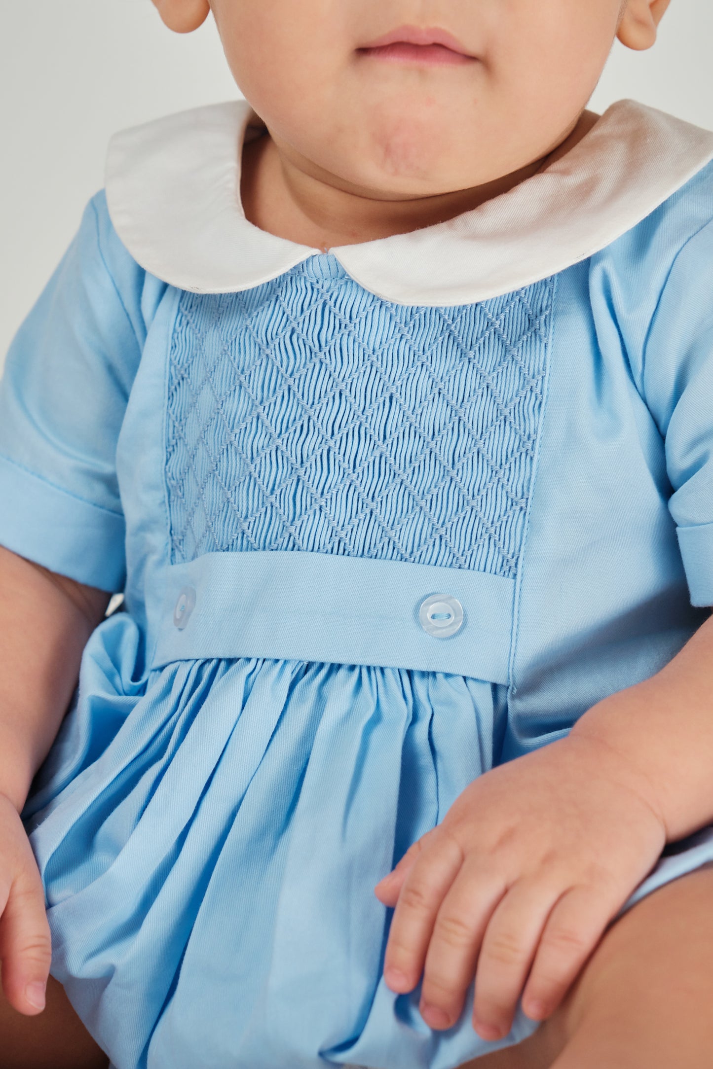 Henry Hand Smocked Baby Boy Romper