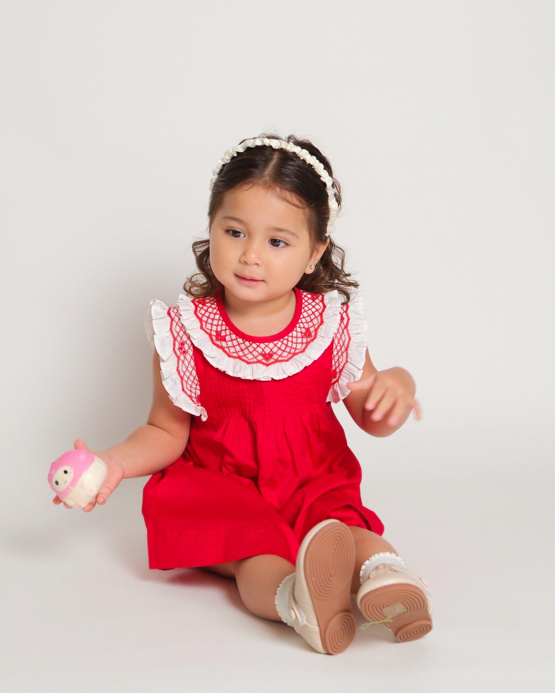 children's smocked christmas dresses Ornament Smocked Dress 18 month