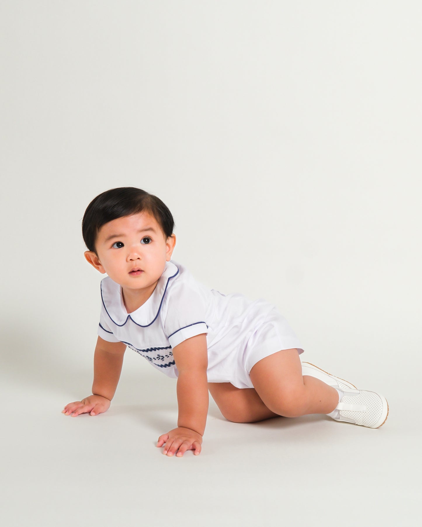 Julian Hand Smocked Boy Romper