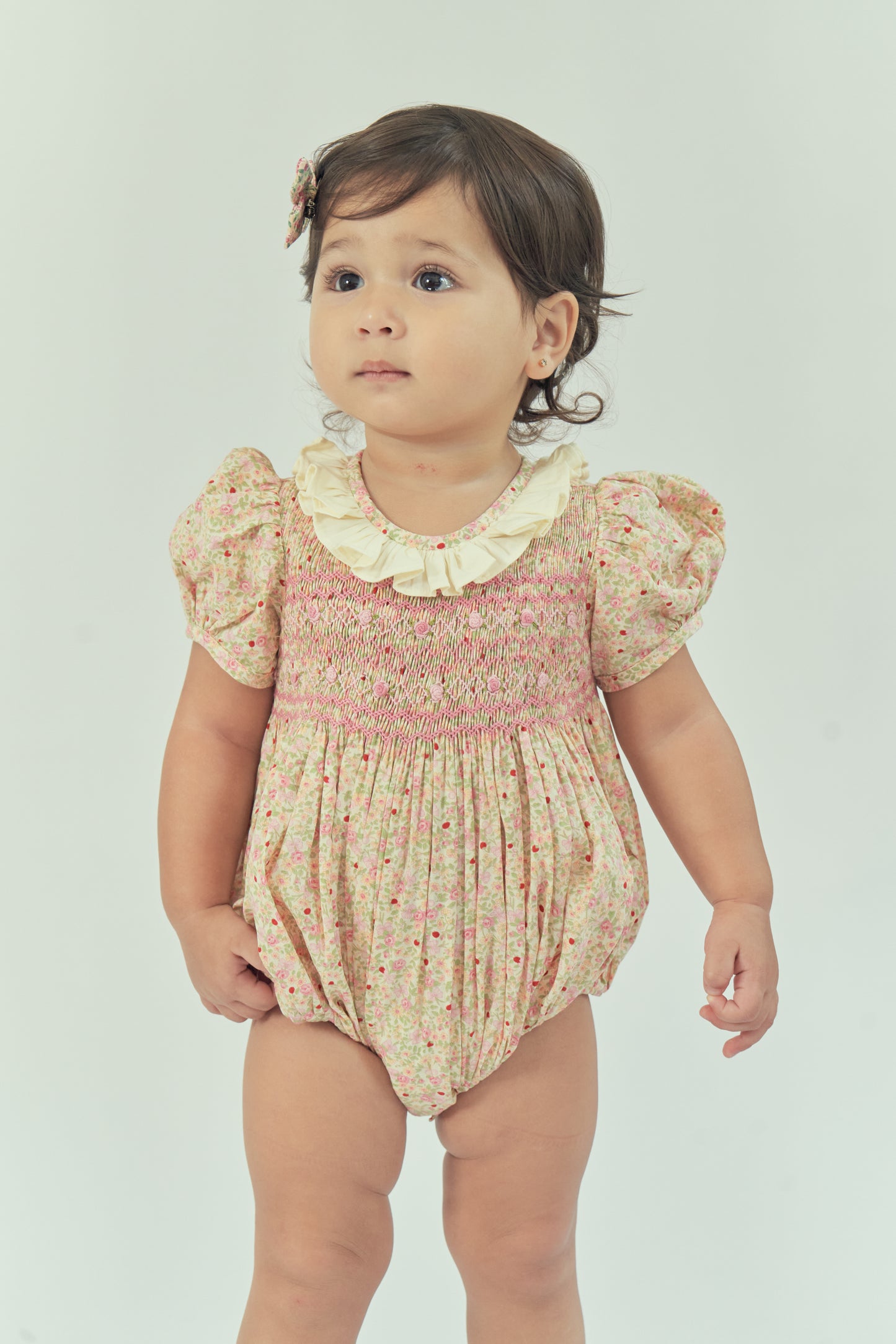 Matilda Hand Smocked Baby Girl Romper