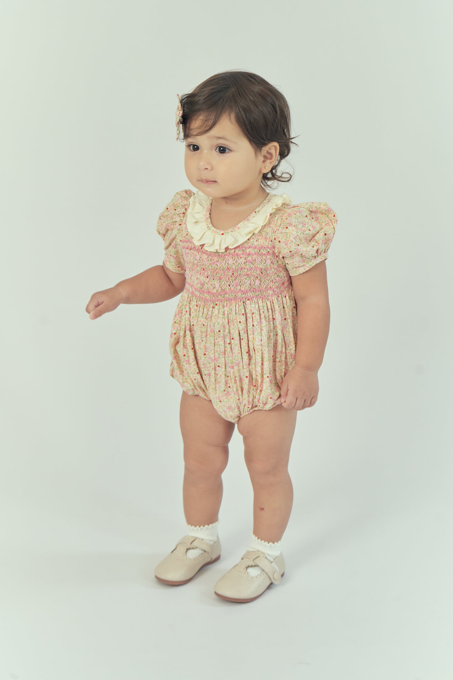 Matilda Hand Smocked Baby Girl Romper