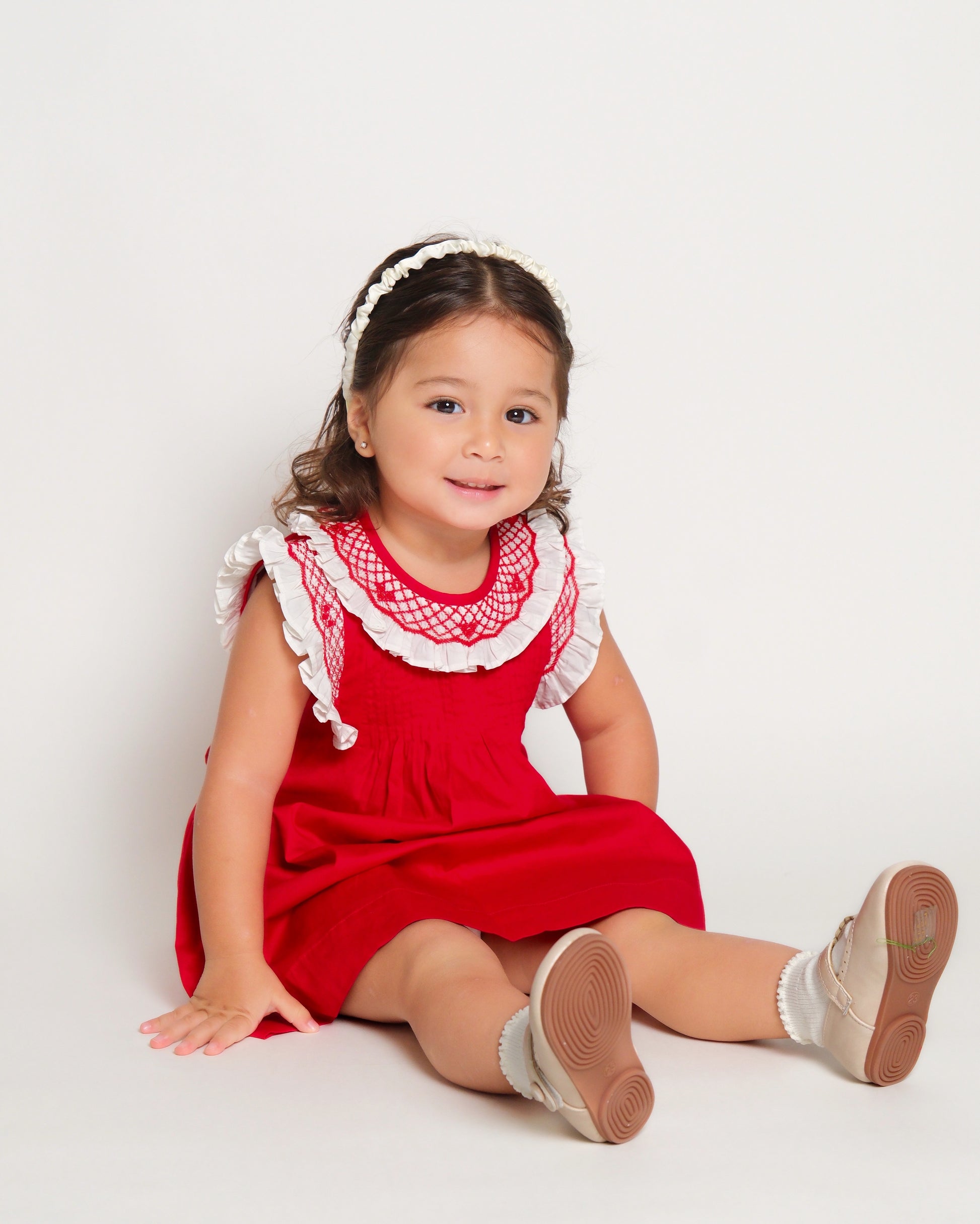Rosita Hand Smocked Christmas Dress Little Kristiana Rosita Hand Smocked Christmas Dress Little Kristiana