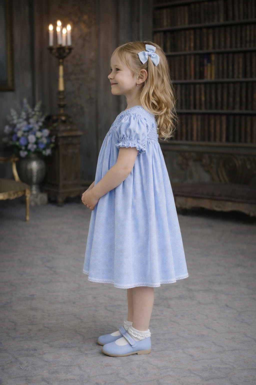 Coney Hand Smocked Bishop Baby/Girl Dress