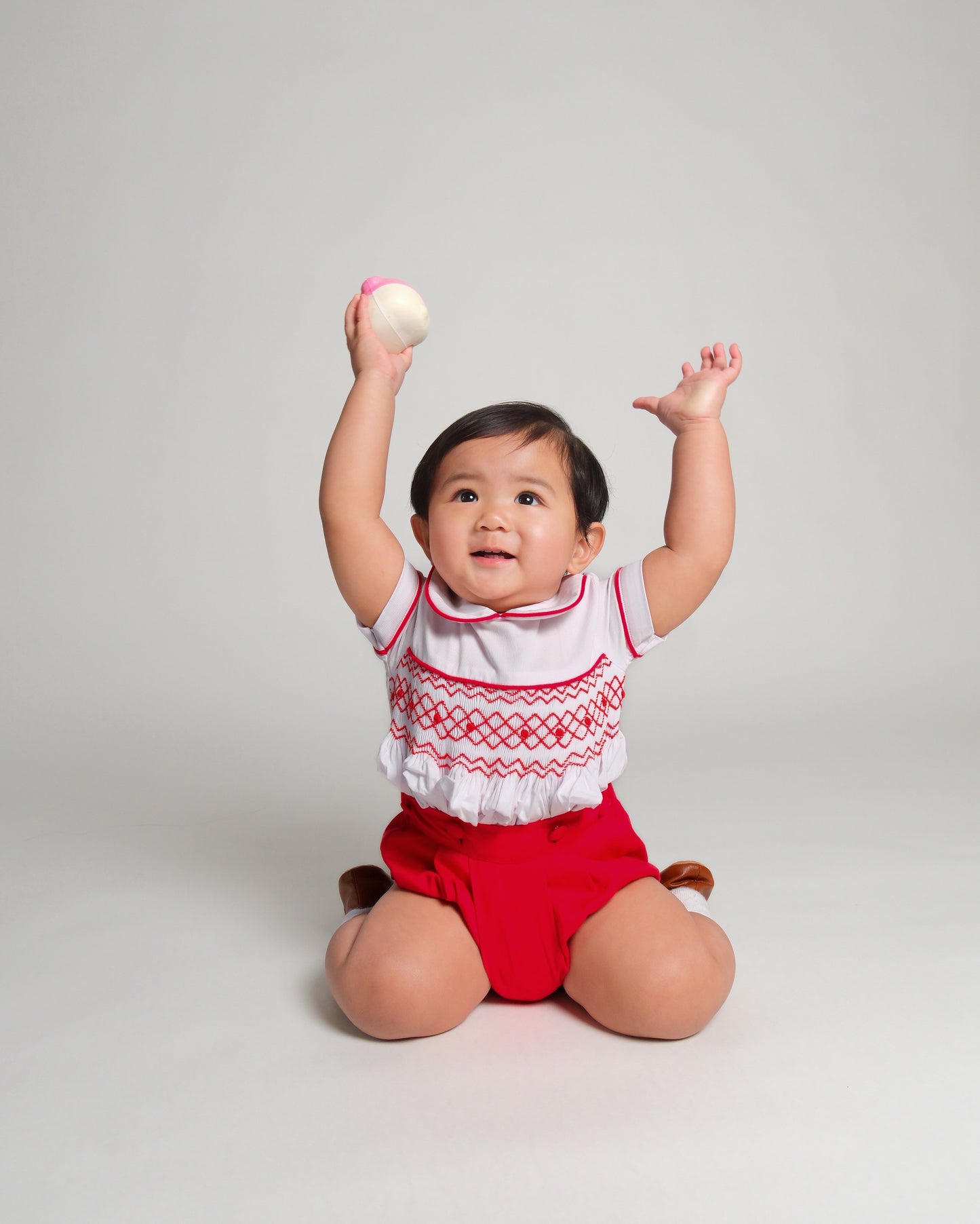 Caleb Hand Smocked Two-Piece Boy Set