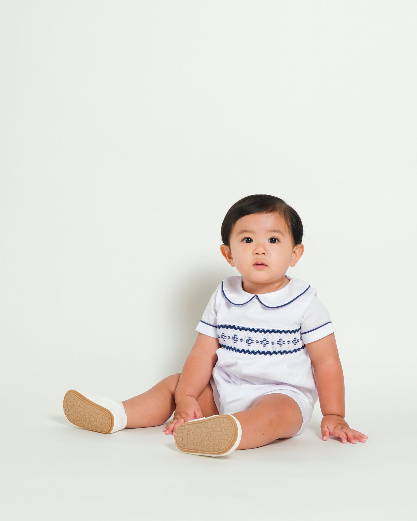 Julian Hand Smocked Boy Romper