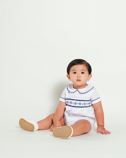 Julian Hand Smocked Boy Romper