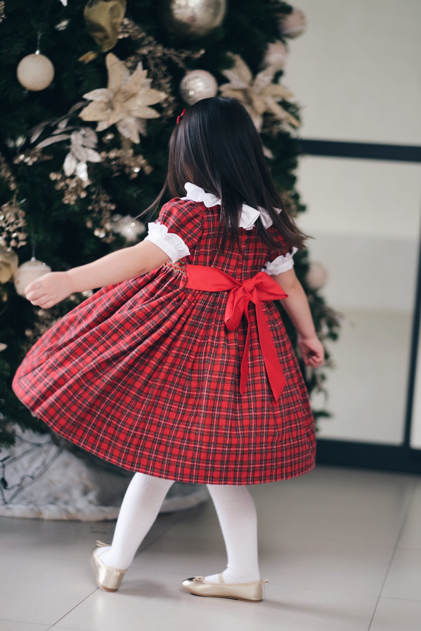 Dorothea Hand Smocked Christmas Dress