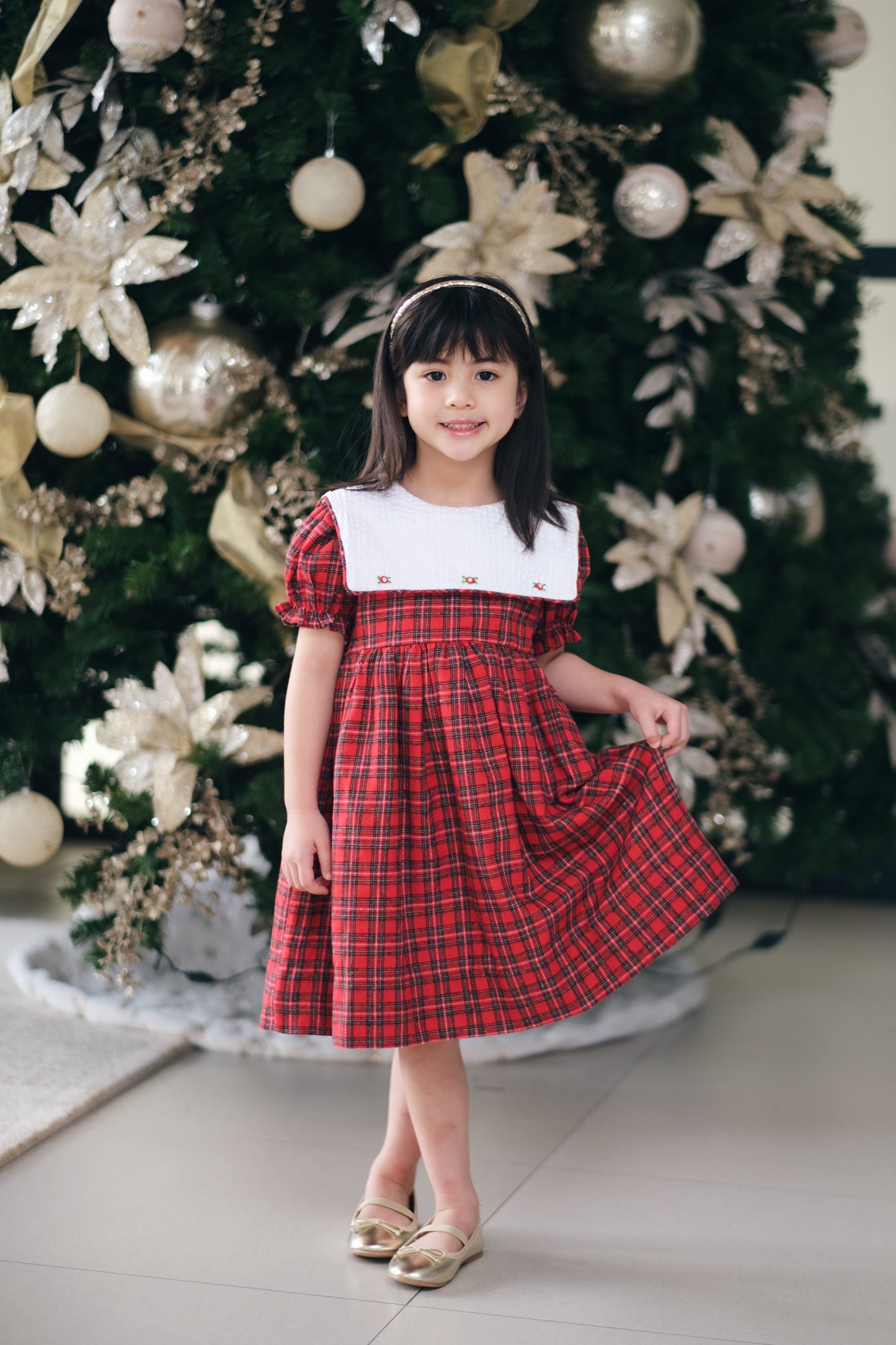 Eleanor Square Collar Christmas Dress