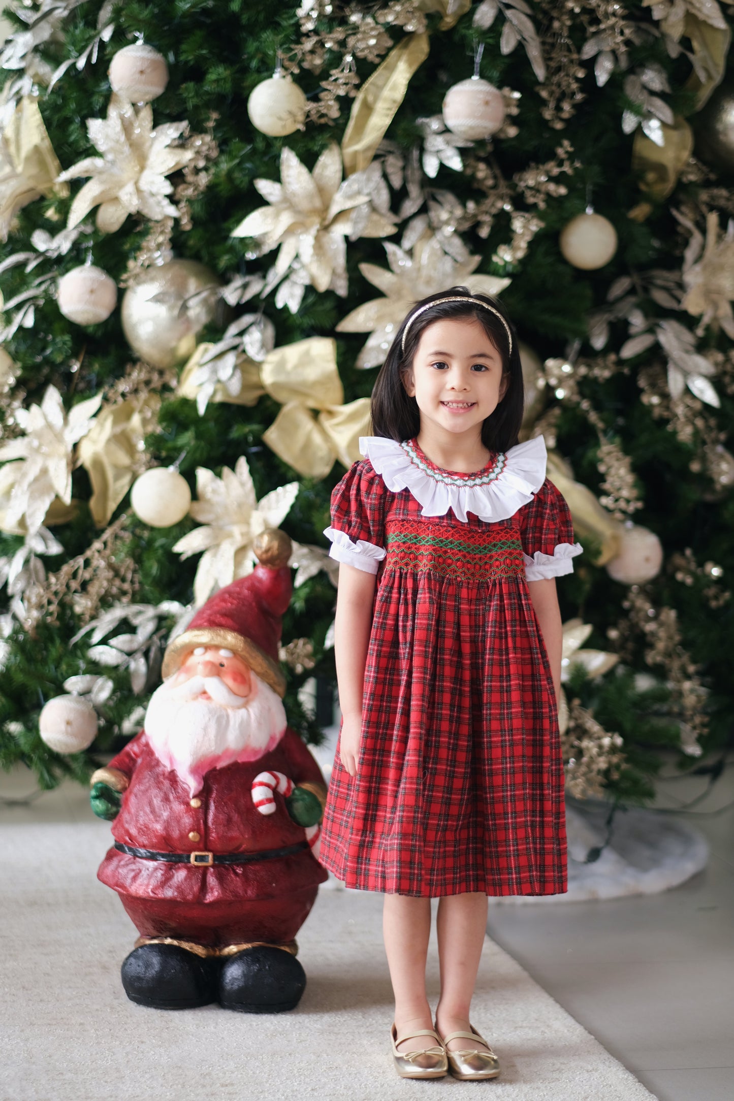 Dorothea Hand Smocked Christmas Dress