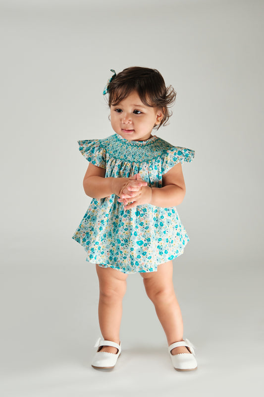 Aurora Hand Smocked Baby Girl Two-Piece Set