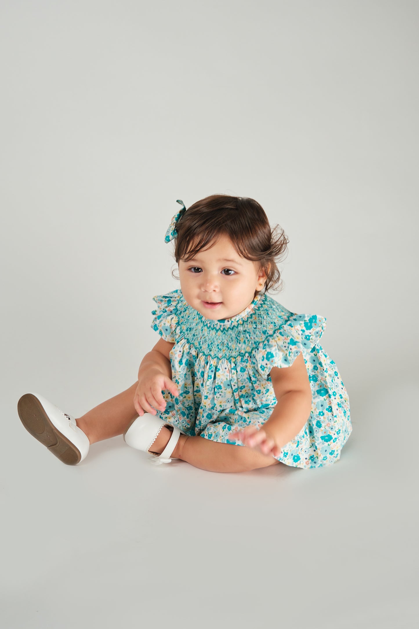 Aurora Hand Smocked Baby Girl Two-Piece Set