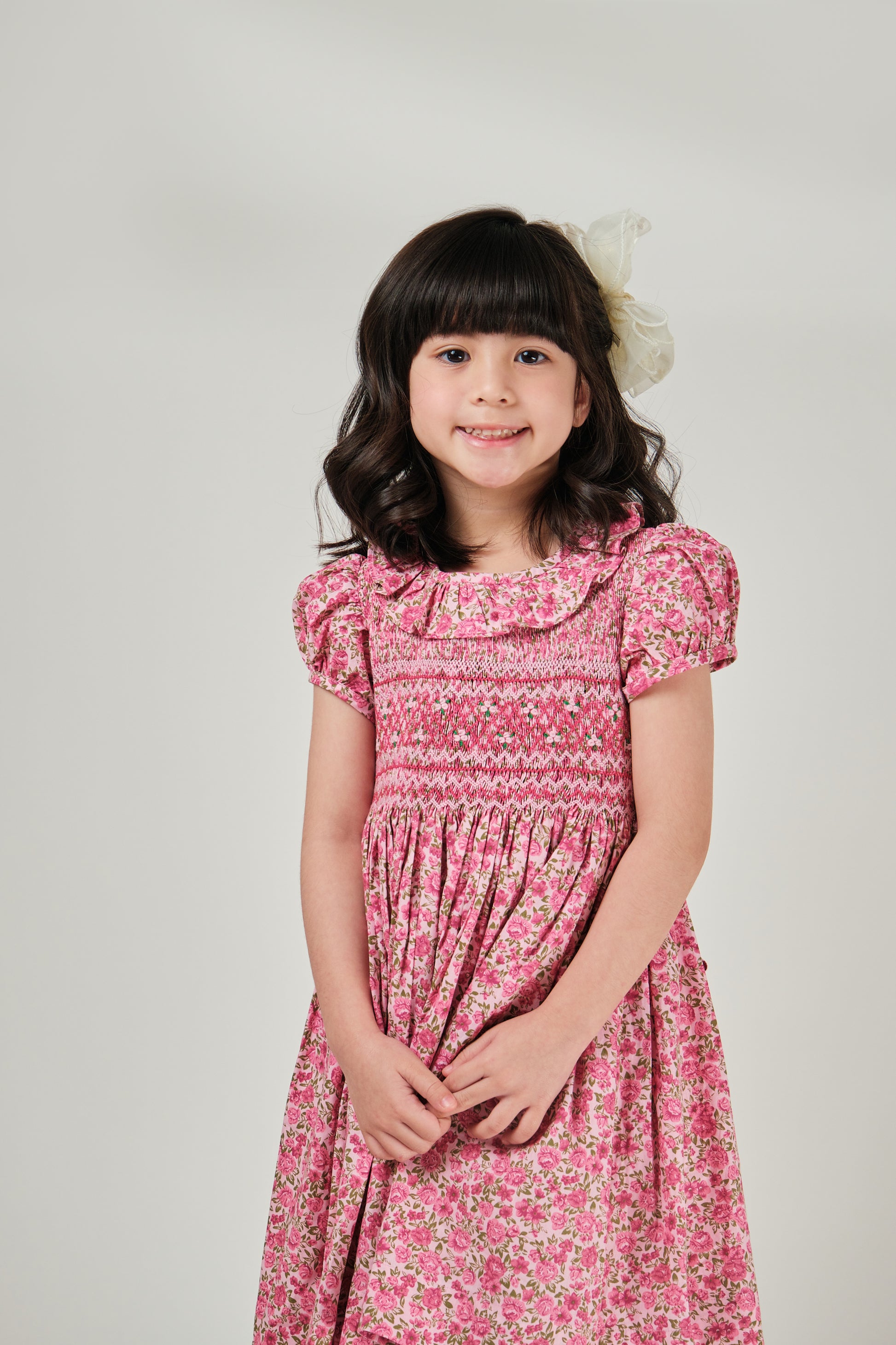 smocked girls dresses Traditional Blair is a lovely choice for flower girls Rainbow Smocked Ruffle Playwear Dress