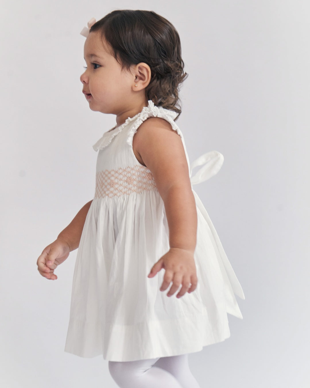 Charina Hand Smocked Baby/Girl Dress with Pleats